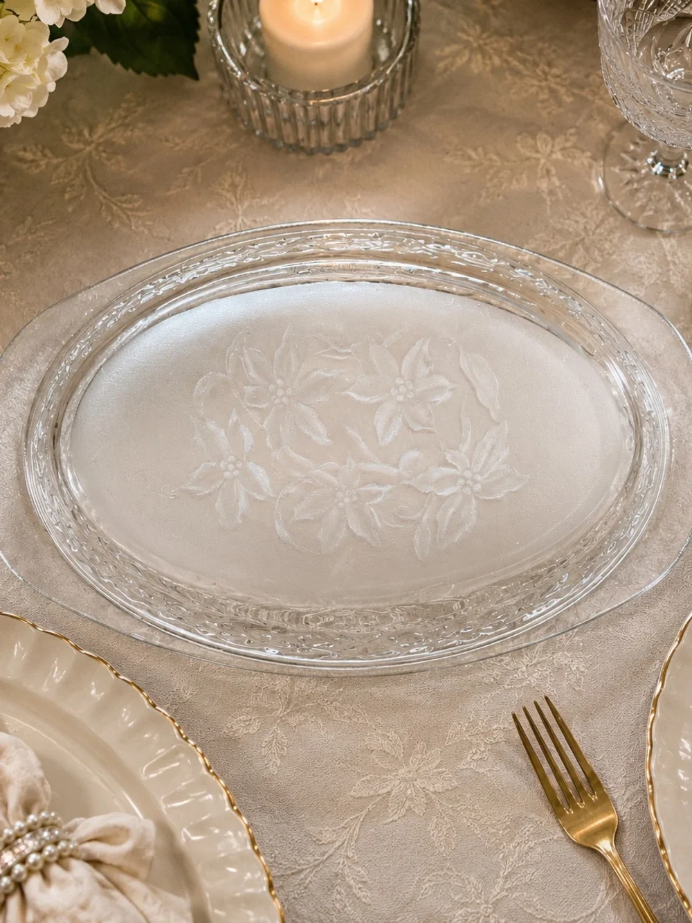 Vintage Princess House Fantasia Crystal Casserole Dishes – Set of 2